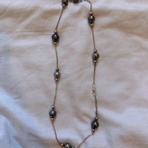 Silver Tahitian Pearl Necklace